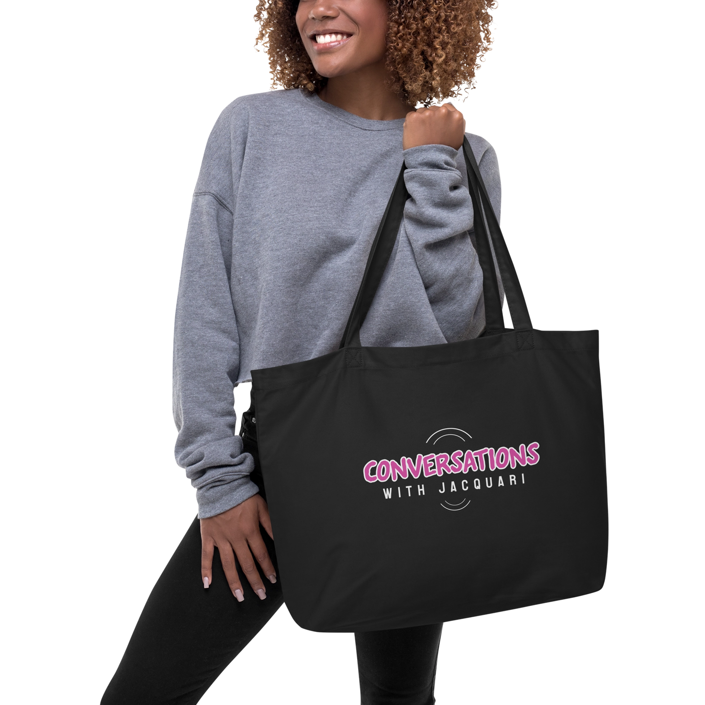 Conversations with Jacquari Large Organic Tote Bag